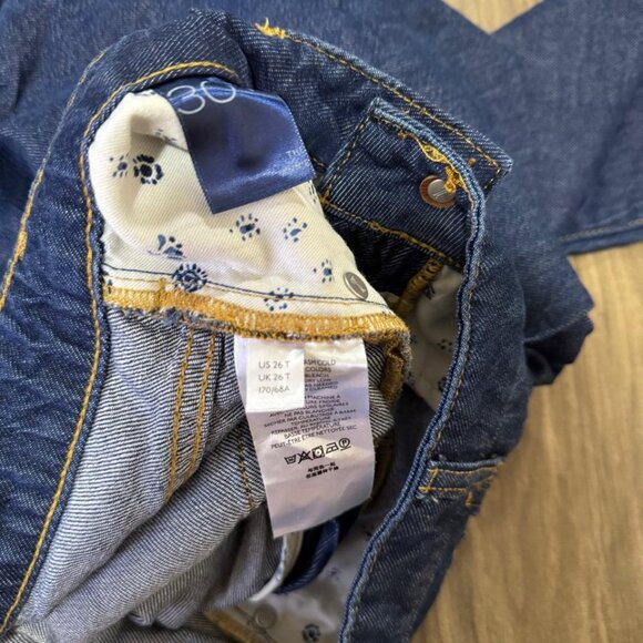 Anthropologie Pilcro Jeans The Annie High Rise Wide Leg Blue Denim Size 30 - Picture 14 of 15